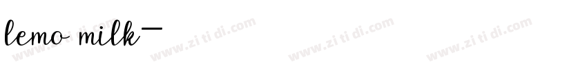 lemo milk字体转换